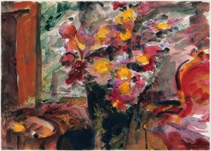 Vase de fleurs sur une table. 1922 - Lovis Corinth
