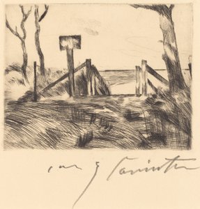 Brücke mit Tafel, 1916