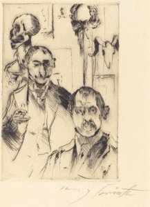 Double portrait avec squelette - Lovis Corinth