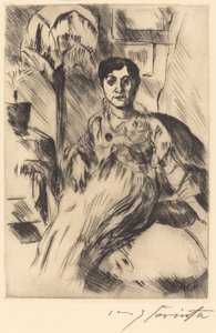 Intérieur avec femme, 1917