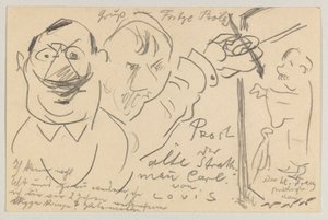 Lovis Corinth à Carl Strathmann: Carte postale, cachet postal du 10 août 1904 - Lovis Corinth
