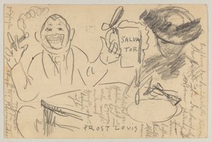 Lovis Corinth à Carl Strathmann : Carte postale, cachet postal 13 mars 1903 - Lovis Corinth