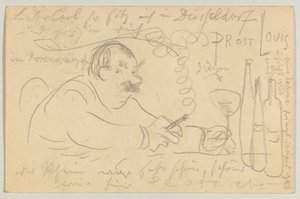 Lovis Corinth à Carl Strathmann : Carte postale, cachet du 13 septembre 1907