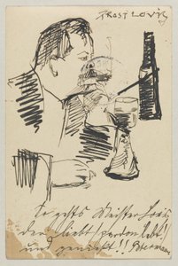 Lovis Corinth à Carl Strathmann: Carte postale, cachet du 20 avril 1903 - Lovis Corinth