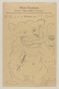Lovis Corinth à Carl Strathmann: Carte postale, cachet du 20 avril 1905 - Lovis Corinth