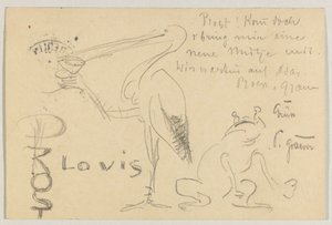Lovis Corinth à Carl Strathmann: Carte postale, cachet postal du 20 septembre 1906