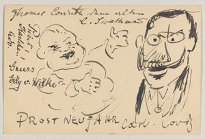 Lovis Corinth à Carl Strathmann : Carte postale, cachet postal 27 décembre 1904 - Lovis Corinth