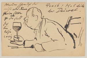 Lovis Corinth à Carl Strathmann : Carte postale, cachet du 2 septembre 1902