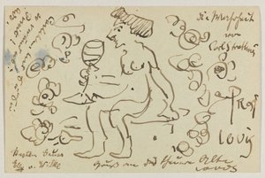 Lovis Corinth à Carl Strathmann : Carte postale, cachet postal 8 mars 1906 - Lovis Corinth