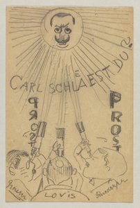 Lovis Corinth à Carl Strathmann: Carte postale, cachet de la poste 9 janvier 1910