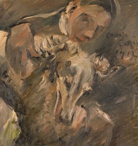 Max Mainer avec un lévrier sibérien, 1917 - Lovis Corinth
