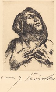 Moine levant les yeux - Lovis Corinth