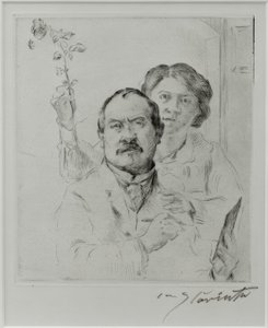 Autoportrait avec sa femme Charlotte Berend-Corinth - Lovis Corinth