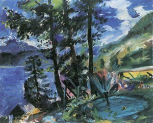 Walchensee avec fontaine
