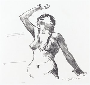 Nu féminin se défendant - Lovis Corinth