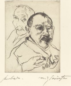 Zwei Männliche StudienköpfeSelbstbildnisse Esquisse de deux têtes masculinesAutoportraits, 1915