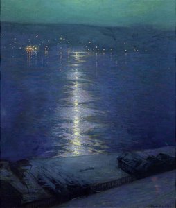 Clair de lune sur la rivière, 1919 - Lowell Birge Harrison