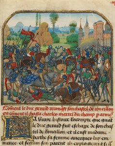 La bataille devant le château de Roussillon