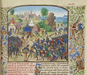 La bataille de Chiset le 21 mars 1373, vers 1470-1475 - Loyset Liedet