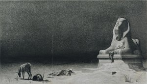 Le repos pendant la fuite en Égypte (recto) - Luc Olivier Merson
