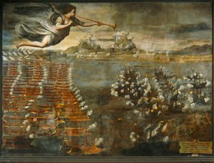 Scène de la bataille de Lépante ... - Luca Cambiaso