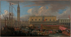 Le Bucintoro quittant le Bacino di San Marco - Luca Carlevarijs
