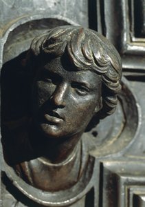 Tête de Giuliano de Médicis, détail de l