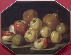 Nature morte avec pommes et poires - Luca Forte