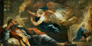 Le rêve de Joseph ... (peinture sur toile) - Luca Giordano
