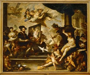Rubens au travail en train de peindre : L