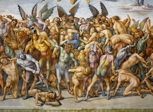 Damné en enfer, du cycle de fresques du Jugement dernier