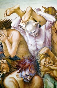 Damné en enfer, du cycle de fresques du Jugement Dernier - Luca Signorelli