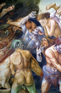 Damné en enfer, du cycle de fresques du Jugement Dernier