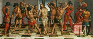La Flagellation du Christ Lamentation sur le Christ mort, panneau de prédelle, 1502