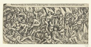 Enfer avec démons et damnés dans le feu éternel - Lucas Cranach