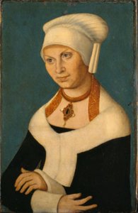 Portrait de la duchesse Barbara de Saxe, 1478-1534 (épouse de Georges le Barbu) - Lucas Cranach d.Æ.