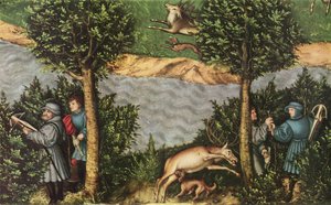 Chasse au cerf avec le prince-électeur Frédéric le Sage
 détail - Lucas Cranach the Elder