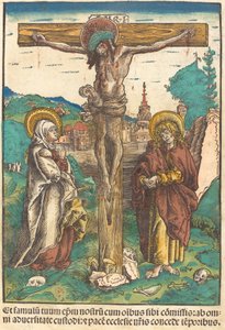 Christ sur la croix entre la Vierge et Saint Jean