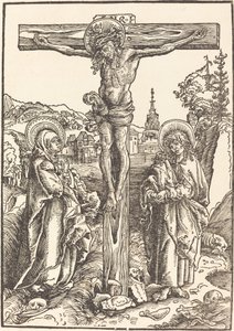 Le Christ en croix entre la Vierge et Saint Jean