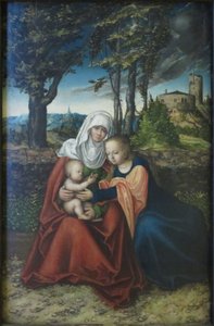 Allemand : Hl. Anna Selbdritt Madone et Enfant avec Sainte Anne. - Lucas Cranach the Elder