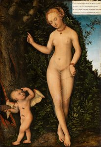 Allemand : Venus mit Amor als Honigdieb Venus with Cupid the Honey Thief (Vénus avec Cupidon comme voleur de miel) - Lucas Cranach the Elder