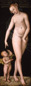 Allemand : Venus und Amor als Honigdieb Venus avec Cupidon volant du miel - Lucas Cranach the Elder