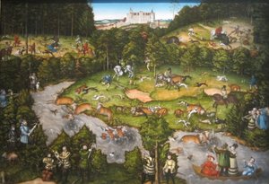 Chasse près du château de Hartenfels - Lucas Cranach the Elder