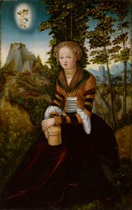 La Madeleine assise devant un arbre - Lucas Cranach the Elder