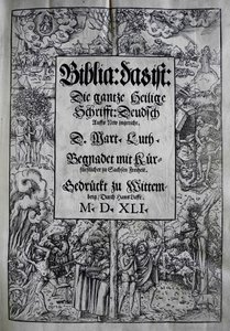 Conception de couverture Biblia par Martin Luther