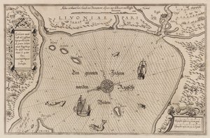 Carte nautique du golfe de Riga - Lucas Jansz. Waghenaer