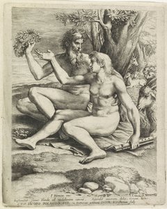 Jeune et vieux berger de chèvres