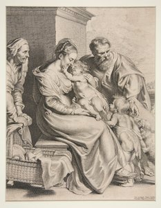 Sainte Famille avec Saint Jean - Lucas Vorsterman the Elder