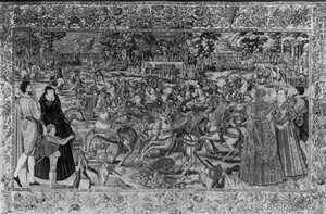 Le tournoi, atelier de Bruxelles, c.1582-85 (tapisserie)