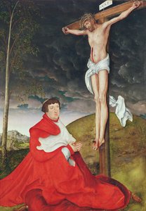 Albert, cardinal électeur de Mayence au pied de la croix